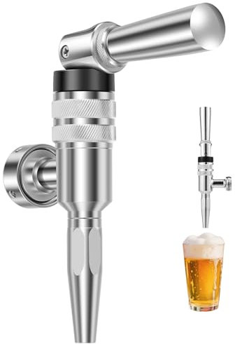 Stainless Steel Stout Beer Faucet for Pub Bar Nitro Coffee Tap Leak Proof Nitrogen Keg Faucet Compatible with Most Kegerators for Cold Brew