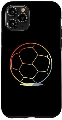 Oldschool Soccer Ball Line Art Football Pitch Coque pour iPhone 11 Pro