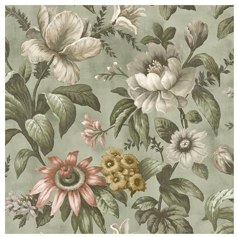 Superfresco Easy Gardenia Sage Wallpaper | Paste the Wall | Green Floral | Eco-Friendly