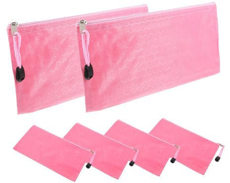 Toyvian 6 Stück-Pack Hygienebeutel aus Oxford Stoff mit Reißverschluss zur Aufbewahrung Kleiner Gegenstände in Rosa als Tampon und Damenhygiene Tasche