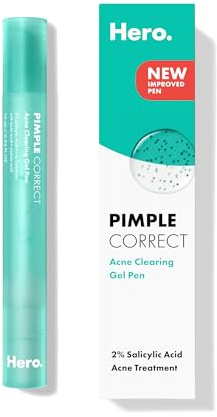Hero Cosmetics Pimple Correct Acne Clearing Gel Pen - Maximum Strength 2% Salicylic Acid, Derm-Tested Formula for Current and Future Zits (1 Count)