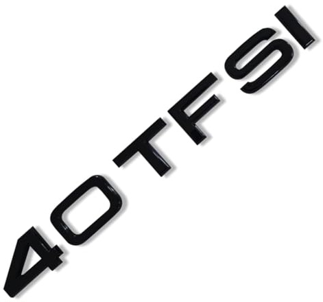 MCK Auto - 40 emblemas TFSI negros brillantes para maletero trasero, modificación de emblema de afinación