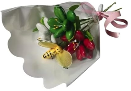 Bouquet Noël frésias abeille ou coccinelle dragées chocolat | Idée cadeau | Confiserie & Chocolat | France