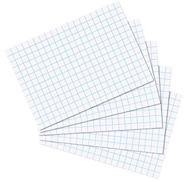 Herlitz, Hojas de papel de cuadrícula A7, blanco, 100 unidades