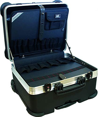 GT Werkzeugkoffer Rock Turtle PTS (ohne Inhalt, Koffer mit Rollen + Teleskopgriff, Werkzeugtrolley inkl. Werkzeugtafel, Bodentafel, Dokumententasche, Volumen 58,7 L) 488084
