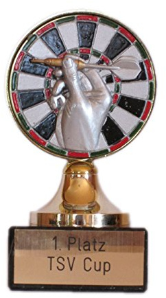 RaRu Dart-Pokal mit Gravur und Resin-Emblem
