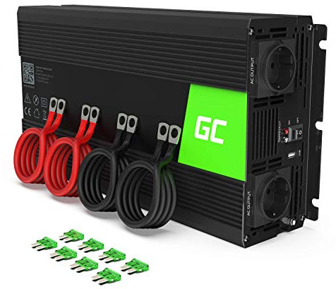 Green Cell® 3000W/6000W 24V auf 230V Reiner Sinus Volt kfz Spannungswandler Wechselrichter Konverter Pure Sine Wave Power Solar Inverter DC AC Umwandler Stromwandler Wohnwagen Auto Autoladegerät