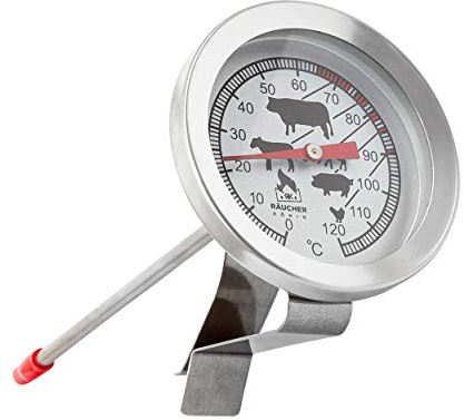 R?ucher K?nig Edelstahl BBQ R?ucher Thermometer 120?C