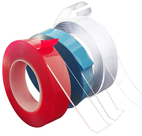 MSQL Nastro Adesivo Nano Riutilizzabile/Nastro Adesivo Biadesivo Trasparente Multiuso Acrilico/Gel Resistente Rimovibile Senza Traccia per Appendere Immagini, Foto a Parete