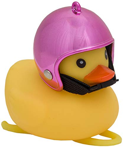 Liix Deko Ducks Quietscheenten für alle gängien Lenkertypen und einfacher Montage für Kinder und Erwachsene (Metallic Pink)