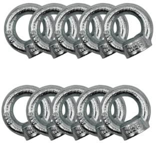 Tuerca anular M6 DIN 582 de acero galvanizado, 10 unidades