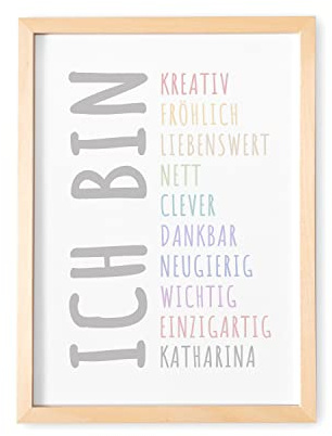 DEL MÀ Unique & Personal Affirmationsposter Kinder Personalisiert Affirmation Poster Bild Wandposter Kinderzimmer Wanddeko Babyzimmer Deko
