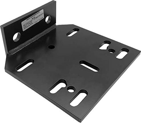Montageplatte für Seilwinden für Befestigung an dem Anhängerkupplungsbock mit Lochbild 90 mm / 83x56 mm und NATO-Hakenkupplungen mit Lochbild 85x45 mm.