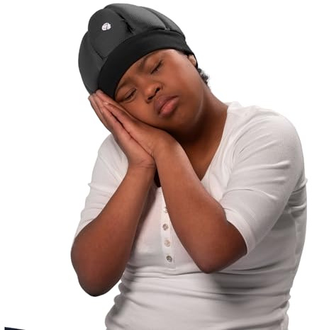 Ribcap Kate Casque Médical de Sécurité pour Le Sommeil: Protection et Style pour Les Personnes à Risque de Chutes | Noir | Taille S (53-55 cm) | Idéal pour Épilepsie, Somnambulisme et Chute du lit