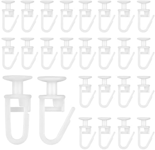 MytaYt Vorhang Haken125 Stück Gardinen mit Haken für Schiene Schlaufengleiter für Gardinenschiene für Vorhangschiene mit Schienenvorhangsystem, Wohnmobil-Vorhangschiene, Etagenbettvorhänge