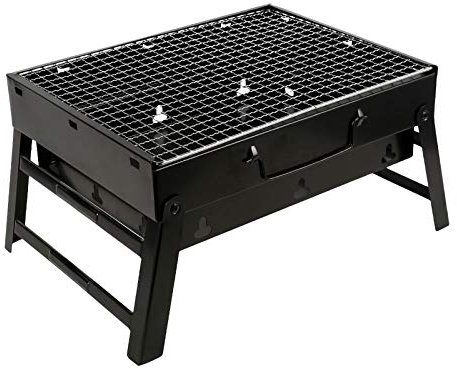Barbecue Portable Barbecue À Charbon De Bois Pliant Portable Table De Bureau Extérieur Noir Fumoir Barbecue Pour Pique-Nique Jardin Terrasse Camping Voyage 13,8X10,6X2,4 Pour Patio Barbecue D'Arri