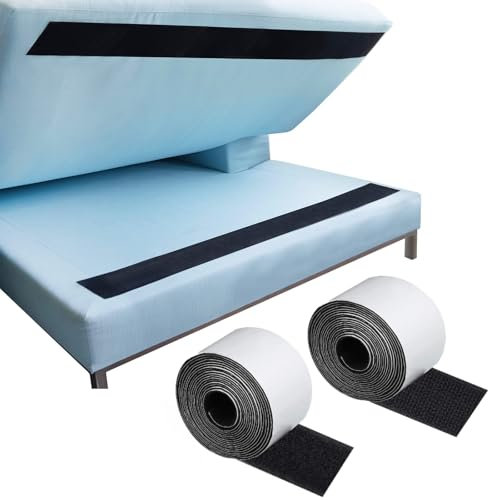 FOGAWA Non Slip Cushion Pad Hook and Loop Tape Self Adhesive Rolled Hook Loop Tape with Adhesive for Reduce Sofa Mattress Couch Cushions Sliding Sticky Back Fastening Tape 10cm x 3m