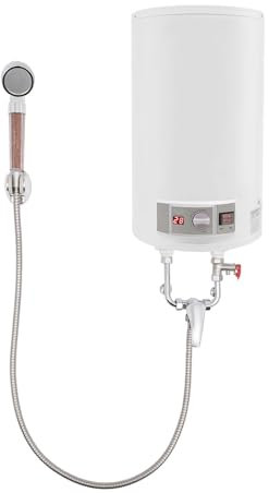 Calentador de Agua Eléctrico 50L, Termo Eléctrico de Pared 2000W 220V, Control Temperatura 25-75°C, Fácil de Instalar, para Hogar, Baño, Cocina, 59x34cm