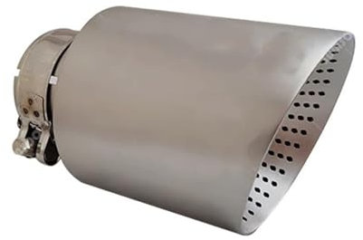 Auspuff Endrohr 1 Stücke FÜR GTI FÜR MK7 FÜR Golf 7 Auspuffspitze 57 MM 60 MM 63mm Edelstahl Auto Schalldämpfer Spitze Auspuffrohr System Rohr Universal Auspuffblende(Left in60-out114mm)