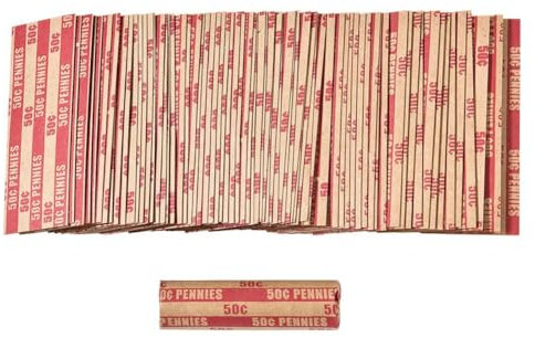 Uikdjgu 100 Stk. Münzhülsen für 1-Cent-Münzen, Flach, Wie Abgebildet, 1-Cent-Münzrollenhülsen