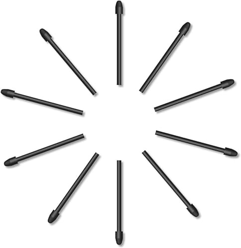 10 Pack Replacement Nibs PN05A Compatible with Huion Digital Pen Stylus PW517 for Huion Pen Display Kamvas 12, Kamvas 13, Kamvas 16 2021, Kamvas 22, Kamvas 22 Plus (Black, 10 Pack)