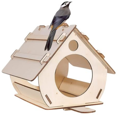 Vogelhaus-Bausatz aus Holz, Vogelhäuschen aus unfertigem Holz - Vogelhaus-Bausatz zum Selberbauen,Kreatives Vogelhaus Outdoor Holzbearbeitung Hängen Vogelhaus für Erwachsene Kinder