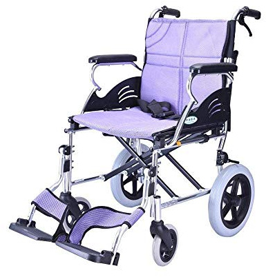 EPOTRDCV Carrozzina in Lega di Alluminio, Pieghevole, Piccolo, Portatile, per disabili/Anziani, Scooter da Viaggio, Carrello Super Leggero, Portatile