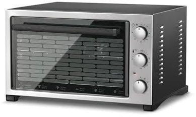 Wintem - Fornetto Elettrico 32L da 1420W con Timer 90 Minuti, Termostato 230°C, Cottura Omogenea, Griglia Inclusa, Ideale per Pizza, Dolci e Piatti Gratinati