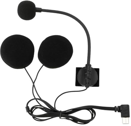 EMSea 1Pc Motorcycle Helmet Intercom Type-C Elbow Dual Speaker Intercom Microphone Compatible with BT-S2 BT-S3 for Half-face Motorcycle Helmets