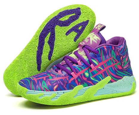 Hixingo Herren Basketballschuhe Sportschuhe High Top Sneaker Turnschuhe Anti-Rutsch Laufschuhe Basketball Schuhe Unisex Walkingschuhe für Aldult Jungen Mädchen