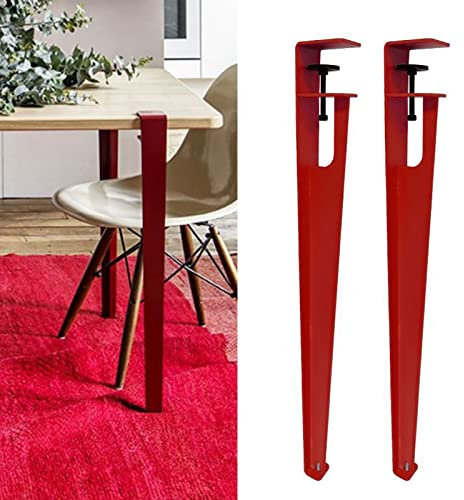 Morsetto regolabile sulle gambe del tavolo per bar per la colazione, 76 cm, gambe in metallo a forma di F, con supporto per piano di lavoro, design senza punzonatura, ideale per mobili fai da te (2