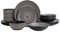 16PC PAD Print Black Dinner Set