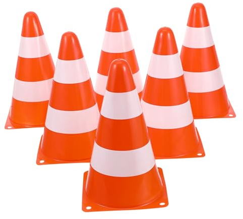 SUPVOX 6 Pezzi Coni di Plastica Impilabili per Ragazza di Coni Stradali per Avvertimento Stradale Costruzione e Parcheggio di Parcheggio per Vialetti Resistenti e Facili da Trasportare