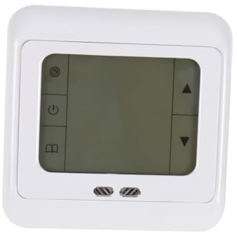 Programmable Heating Thermostat 220v 25a 3600w White | 6 Daily Periods, External Probe, Ntc B=3380 10k Sensor, Mini Junction Box