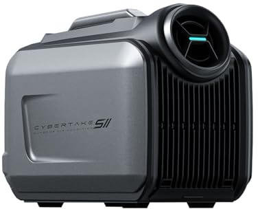Cybertake Condizionatore d'aria portatile da campeggio, raffreddamento 5100 BTU e riscaldamento 6100 BTU, 8 ore su 1 kWh, 4 modalità core con 3 regolazioni, ideale per tenda, campeggio, camper, barca