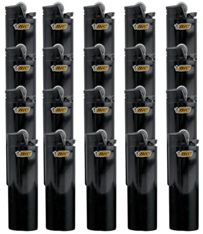 sunmondo® Einweg Feuerzeuge All Black (Large All Black, 20, stück)