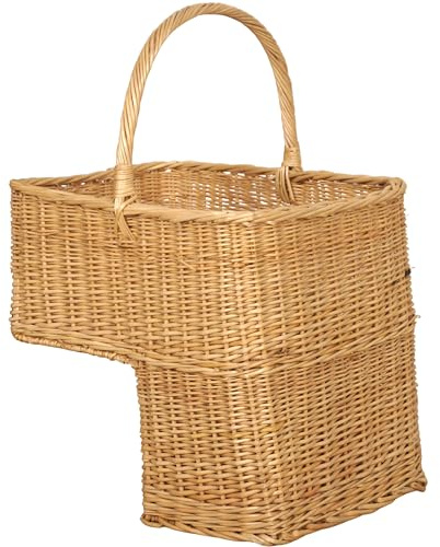 Bohome Living - Panier d'escalier en Osier, Panier en Rotin, Panier de Rangement Escalier