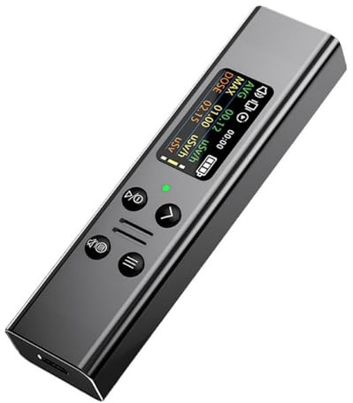 Tidevib Tester personale di radiazione del dosimetro con tubo Geiger-Muller, gamma 005uSv/h-10mSv/h, schermo TFT, allarme di vibrazione della luce del suono, ricaricabile, rosso