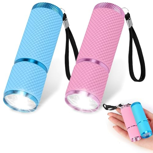 2 Pack Small Torch, Mini Kids Torch With 9 Leds, Kids Torches For Boys Girls With Lanyard, Pocket Torch Led Super Bright(Battery Not Included)Glow In Dark Pocket Torch For Camping,Outdoor Adventure