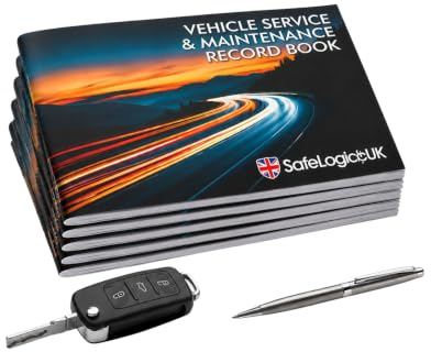 Replacement Service History Book, Car Service Book, Van Maintenance Record, Replacement Vehicle Logbook, MOT and Repair Tracker, UK Road Legal Format, 5-Pack