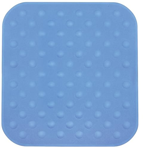 Spirella 10.16771 Duschmatte Anti Rutsch Matte Circola antibakteriell rutschfest waschbar 53x53cm Naturkautschuk PVC Frei Blau