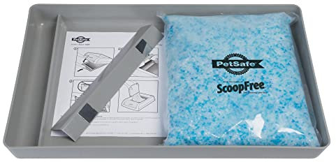 PetSafe - ScoopFree Wiederverwendbare Katzentoilette mit Kristallstreu - Geruchskontrolle, Einfache Reinigung, Robustes Design