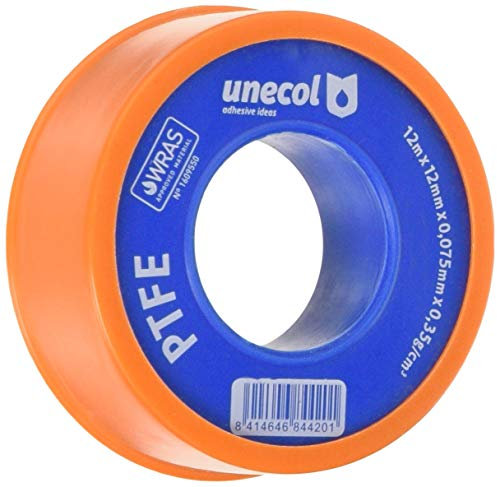 unecol 8442 – Ruban Teflon qualité rouleau 12 mx12mmx0,075