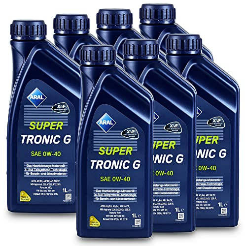 7x 1 L Liter Aral SuperTronic G 0W-40 Motor-Öl Motoren-Öl