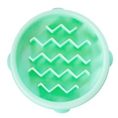 Outward Hound Puppy Slow Feeder Dog Bowl - Also suitable for Cats - Makes Meal Time Fun, Slows Down Eating, Promotes Healthy Digestion, Prevents Bloat | Slip Resistant and Durable, Size Small (Mint)