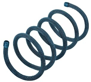 Breil, Collezione New Snake, Gioiello Donna in Acciaio, Bracciale - Collana, Leggero, Morbido e Malleabile, Indossabile in Diversi Modi, Lunghezza 80 cm, Color Blu