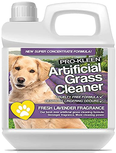 Pro-Kleen Artificial Grass Cleaner for Dogs and Pet Friendly Cruelty Free Disinfectant with Deodoriser 4 in 1 (10:1 Super Concentrate Makes 10 Litres) (1 Litre (Lavender))