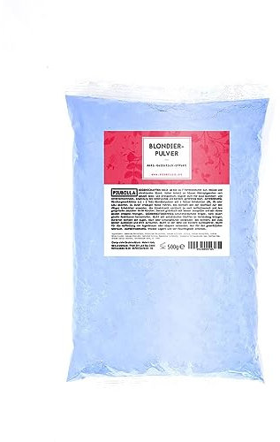 Piubella Blondierung blaues professionelles Blondierpulver 500g mit Anti-Gelbstich Effekt