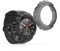 kwmobile 2X Sport Schutzhülle kompatibel mit Huami Amazfit T-Rex/T-Rex Pro Hülle - Silikon Cover klar - Case ohne Tracker - Schwarz