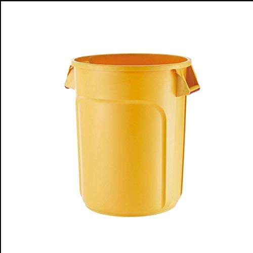 DYPASA Bote de basura Contenedor de basura redondo Contenedor de basura Industrial Basurero exterior 20 galones / 32 galones (4 colores) Papelera (Color : Geel, Size : 121L)